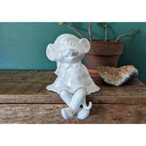 Vintage Ceramic Sleepy Mouse in Pajamas Shelf Sitter